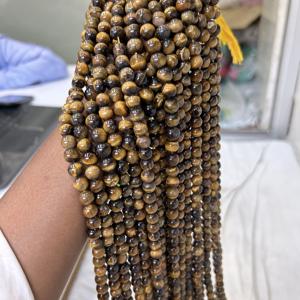 Venta al por mayor de cuentas redondas de ojo de tigre de 8 mm para todo tipo de fabricación de joyas cuentas redondas de ojo de tigre - Product Image 2