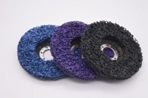 Disques de ponçage en polyéthylène faciles à utiliser, 4-1/2 po x 7/8 po, couleur violette, pour le remplacement des disques de roue, nettoyage et décapage, élimination de la peinture, de la rouille et de l'oxydation - Product Image 5