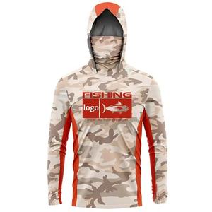 เสื้อตกปลามีฮู้ดแขนยาวทำจากโพลีเอสเตอร์พิมพ์ลายซับลิเมตเสื้อสำหรับตกปลา - Product Image 5