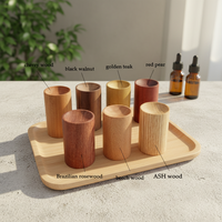 Diffuseur en bois naturel avec logo personnalisé, diffuseur d'huiles essentielles en bois, diffuseur d'arômes pour la maison, le bureau et la voiture