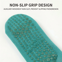 Chaussettes de yoga et de Pilates mi-longues antidérapantes à dégradé, respirantes, à séchage rapide, en coton anti-transpiration, technique de tricotage ras du cou pour l'automne