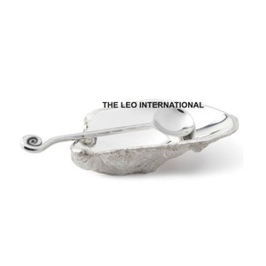 ชามอลูมิเนียมโลหะรูปใบไม้สีน้ำตาลทองที่สวยงามชามถั่วสไตล์แฟนซีเสิร์ฟขนมผลไม้แห้งตกแต่งบ้าน - Product Image 2