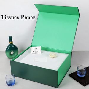 Caja de Regalo Grande Verde, Caja de Regalo de Lujo para Regalos con Tapa de Cierre Magnético, Plegable, Incluye Tarjeta, Cinta y Papel de Seda - Product Image 5