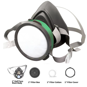 Maschera Antigas Mezza Faccia CF3300 con Cartuccia 3301, in Gomma e Plastica Durevoli, Certificata CE, con Filtro a Carbone Attivo per - Product Image 3