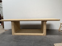 Meuble de salon en bois d'orme naturel de conception américaine minimaliste, table d'appoint en bois massif recyclé antique