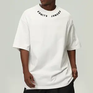 OEM Heavy Weight Oversize T Shirt 180 Grams 100% Cotton Unisex Custom Drop Shoulder Blank Embroidery Logo T Shirt For Men 2024