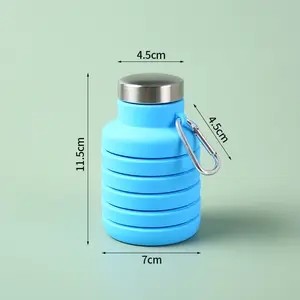 Environmentally Friendly Collapsible Water Bottle 2023 Hot Sale BPA Free Food Grade Travel Silicone Foldable Sport Drinking Bott