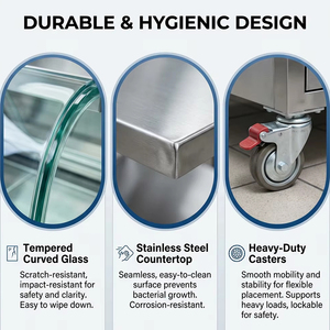 <span class=keywords><strong>Vitrina</strong></span> Refrigerada Comercial con Puerta Frontal Abatible para Delicatessen - Product Image 2