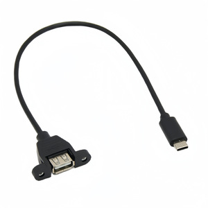 สายต่อขยาย Type C เป็น USB ตัวเมีย พร้อมรูยึดแบบเกลียวสำหรับยึดสาย USB 3.1 เป็น USB 2.0 ตัวเมีย บนแผงด้านหน้า - Product Image 3