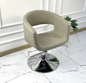 Sillón de Peluquería Metálico para Cortar y Teñir el Cabello, con Elevación, Simple, de Cuero, Puede Colocarse Boca Abajo - Product Image 5