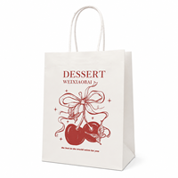Sac en papier personnalisé pour gâteaux, pâtisseries et desserts de boulangerie, emballage à emporter pour les entreprises de livraison, sac en kraft imprimé avec logo personnalisé