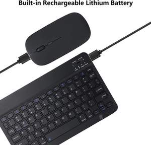 Mini clavier et souris sans fil de bureau Guangzhou avec disposition UK, silencieux, rechargeable, pour Windows, Mac, téléphones mobiles, en stock - Product Image 3
