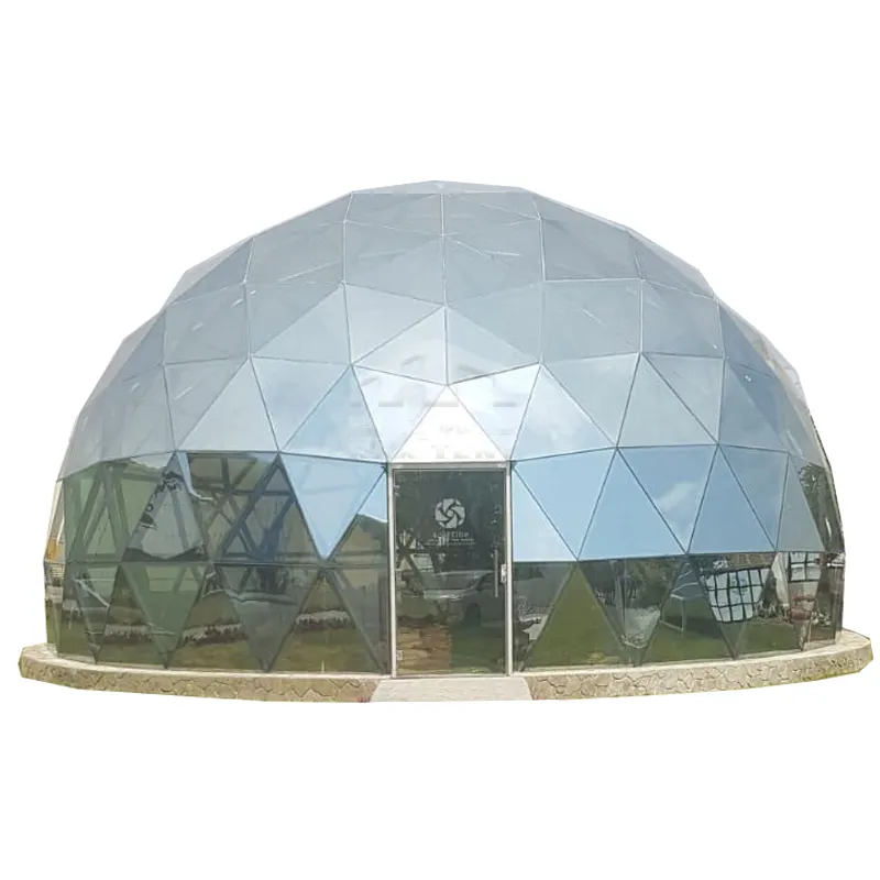 10m lüks jeodezik kubbeli çadırlar glamping otel açık cam çadır