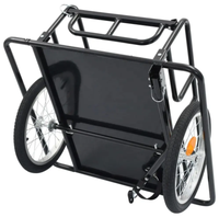 Remorque à vélo pliable à 2 roues en acier OEM, remorque utilitaire, poussette, petite remorque pour vélos