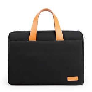 Sac fourre-tout pour ordinateur portable XINGYONZHE en polyester bleu marine, 15,6 pouces, mallette d'affaires imperméable avec poignée orange et étui de protection - Product Image 2