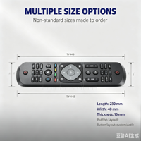 Télécommande infrarouge anti-choc à code fixe KEYUAN TY-44B avec 4 boutons, portée de 20 m, pile AAA