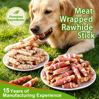 Friandises pour chiens : Bouchées dentaires à base de viande de poulet et de canard, enveloppées de peau naturelle, riches en protéines