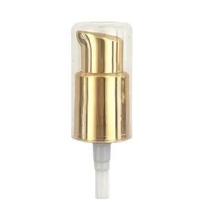 18/410 rivestimento UV pompa cosmetica di lusso per crema d'oro pompa per siero in plastica pompa per trattamento lozione da 18mm