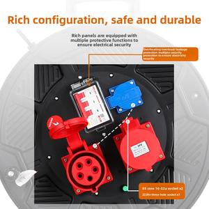 Carrete de <span class=keywords><strong>Cable</strong></span> a prueba de explosiones a prueba de agua de 380V 32A trifásico de cuatro hilos <span class=keywords><strong>5</strong></span> núcleos 6 metros cuadrados carrete de bobinado de almacenamiento arrastre - Product Image 3