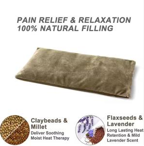 Grand coussin chauffant au micro-ondes <span class=keywords><strong>oreiller</strong></span> pour dos cou épaule ventre jambe humide enveloppement de chaleur avec soutien de thérapie par le froid - Product Image 2