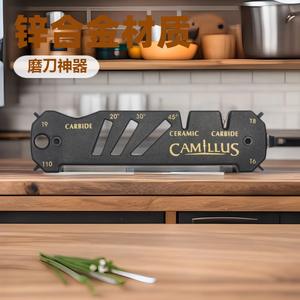 Afilador de Cuchillos Multifunción Yuyao, Mini, de Aleación ABS y Plástico, con Varilla de Carburo de Tungsteno y Cerámica, Portátil para Exteriores, con Ángulo Fijo - Product Image 4