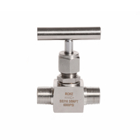 Acier inoxydable SS316 3/8 NPT ou BSPT filetage mâle alimentation manuelle vanne à aiguille forgée intégrale 6000psi pour les médias de gaz