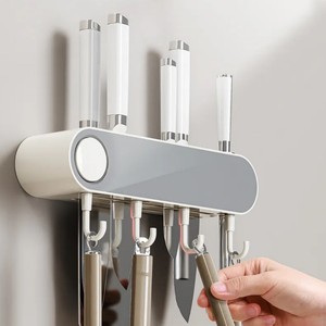 Nuevo estante de almacenamiento de cuchillos de cocina <span class=keywords><strong>Holt</strong></span> de alto valor, herramienta multifuncional montada en la pared hecha de plástico duradero - Product Image 4