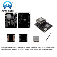 Ra-01SH-P Kit komunikasi nirkabel LoRa jarak jauh 10km, modul dengan antena tongkat & antena dudukan magnetik