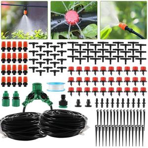 Sistema de Riego por Goteo de 30 Metros, Kit de Riego Automático para Jardín y Plantas de Exterior con Aspersor Ajustable de PVC Plástico Fácil de Instalar - Product Image 1