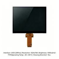 12,1 Zoll 1024x768 TFT LCD Modul LVDS 20-Pin JD9168S-M1 IC 1000 Nits -30 bis 85°C Eingebettetes Industrielles HMI-Panel