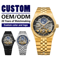 Nouvelle Montre Automatique de Qualité Forsining 2026 pour Homme, Bracelet en Acier Massif, Phase de Lune, Fabrication Originale, Montre d'Affaires Mécanique
