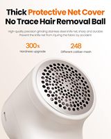 Rasoir anti-bouloches électrique rechargeable 3 vitesses avec écran numérique et 6 lames pour vêtements et meubles