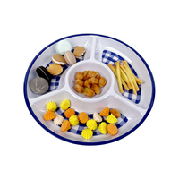 Vente d'usine Bestwares assiette de restauration en plastique plat de trempage en mélamine ensemble de plats de collation assiettes pour Restaurant