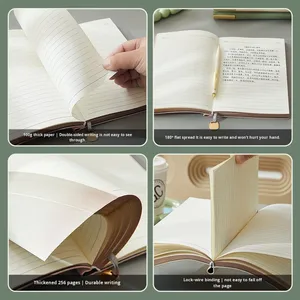 Cuaderno A5 Simple de Oficina, Grueso, con Espacio para Bolígrafo, 256 Páginas, Minimalista, con Bolígrafo - Product Image 4