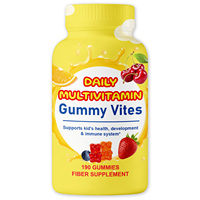 Gommes multivitaminées pour enfants 190 gommes en forme d'ours, goût fruité, supplément quotidien de fibres pour la santé et le développement des enfants, logo personnalisé
