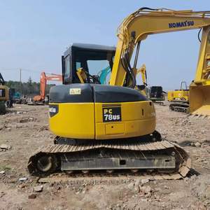 Mini-excavatrice sur chenilles Komatsu PC78 d'occasion, 8 tonnes, godet de 0,3 m³, 48 kW, d'origine japonaise, excavatrice hydraulique pour petites constructions - Product Image 2