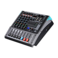 Profesyonel PA-4D 4 Kanallı Aktif Mikser 200W*2 Bluetooth'lu 99 DSP'li ve 7 Bantlı Grafik EQ'lu Aktif Miksaj Konsolu