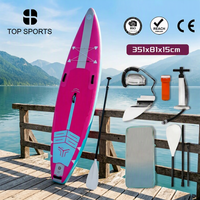 Planche à pagaie gonflable ISUP personnalisée avec logo en PVC, avec dessus souple en matériau Drop Stitch