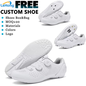 <span class=keywords><strong>Scarpe</strong></span> da Ciclismo Traspiranti con Suola in Gomma e Logo Personalizzato, per Inverno e Primavera, con Tomaia in PU e Fodera in Rete, con Tacchette per <span class=keywords><strong>Bici</strong></span> - Product Image 1