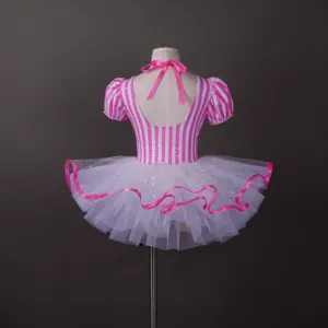 Robe à paillettes à rayures pour filles, costume de scène pour bébé, robe de scène, tutu, <span class=keywords><strong>danse</strong></span> mignonne - Product Image 3