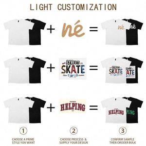 T-shirt personnalisé en coton de première qualité pour hommes, avec logo imprimé, coupe oversize, vente en gros - Product Image 4