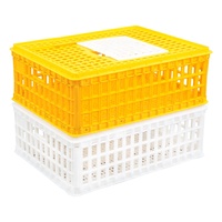 Caisse de transport robuste en plastique haute résistance, couleurs personnalisées, 75*55*27 cm, sûre pour le transport de poulets