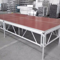 Plateforme de Scène Portable en Aluminium 1x1m 1x2m Modulaire à Hauteur Réglable pour Concerts Extérieurs, Mariages, Événements, Performances d'Église, Mobile