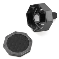 Diffuseur d'air de luxe hexagonal en alliage d'aluminium pour voiture, éclairage d'ambiance, couleur personnalisée, texture cuir premium, pour grille d'aération automobile