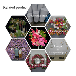 Boule de fleurs <span class=keywords><strong>artificielle</strong></span> de <span class=keywords><strong>grande</strong></span> taille en Bourgogne, avec de grandes orchidées roses et des roses, pour la décoration d'événements de mariage - Product Image 5