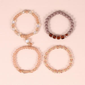 Tassel <b>Beaded</b> <b>Bracelets</b> For Women Crystal Rhinestone Imitation Pearl Gold Plated Party Jewelry Trendy Multi Layered Stackable - Product Image 3