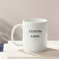 Vente en gros de tasses à café en céramique personnalisées avec impression de logo, couleur blanche