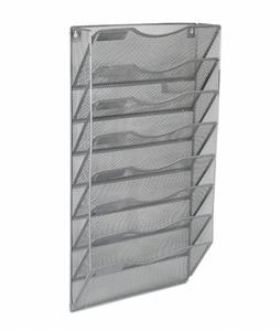 Porte-documents mural en métal à 8 poches, organisateur mural en maille, porte-revues mural - Product Image 3