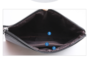 Sac à main décontracté pour homme en cuir souple PU Sac pour homme Sac pour téléphone portable Portefeuille à main Logo personnalisé - Product Image 6