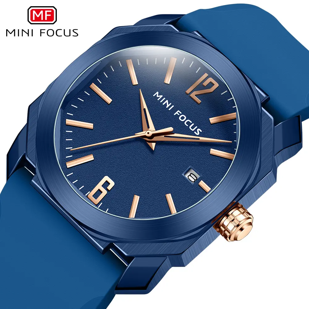 MINI FOCUS MF0248G Men's Watch 2022 New Design Chronograph Calendar Waterproof Sport Stop Watches Luxury Casual Wristwatch Man